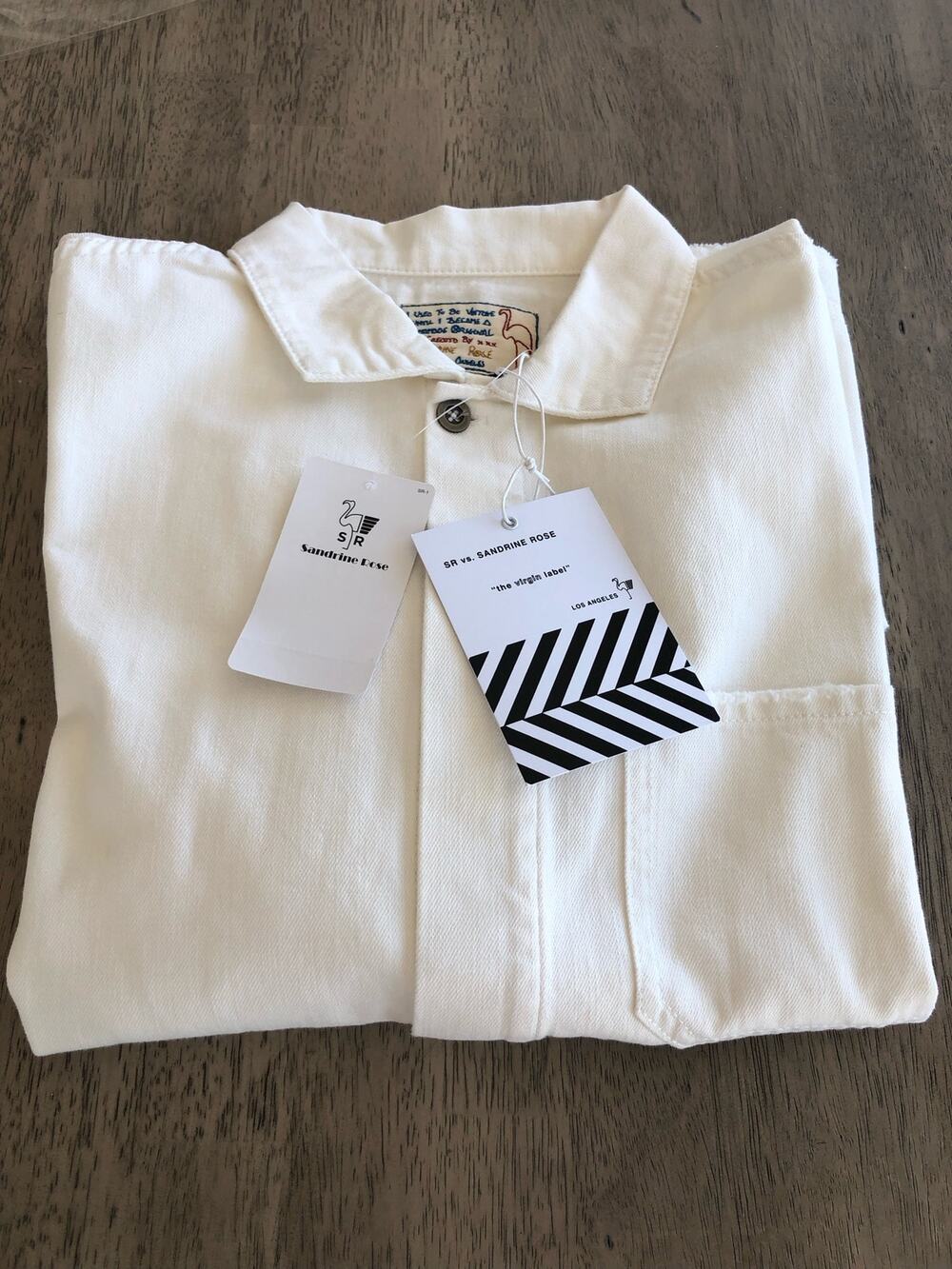 Free People v. Sandrine Rose White Utility Shirt Jacket - L